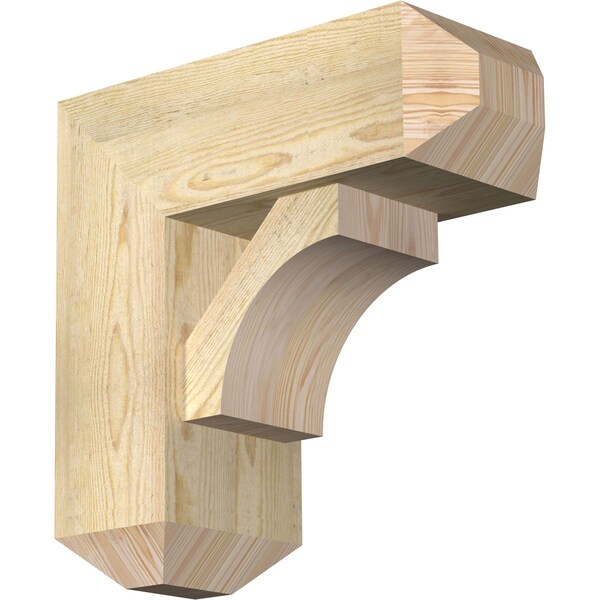Ekena Millwork Westlake Craftsman Rough Sawn Bracket w/ Offset Brace, Douglas Fir, 8"W x 20"D x 20"H BKT0806X20X20WTL04RDF - main